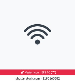 Wifi (Wireless Fidelity) Icon / Vector