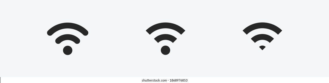 Wi-fi wireless icon. Internet Connection wi-fi signal. Set wi-fi icons 1. Vector illustration EPS10	