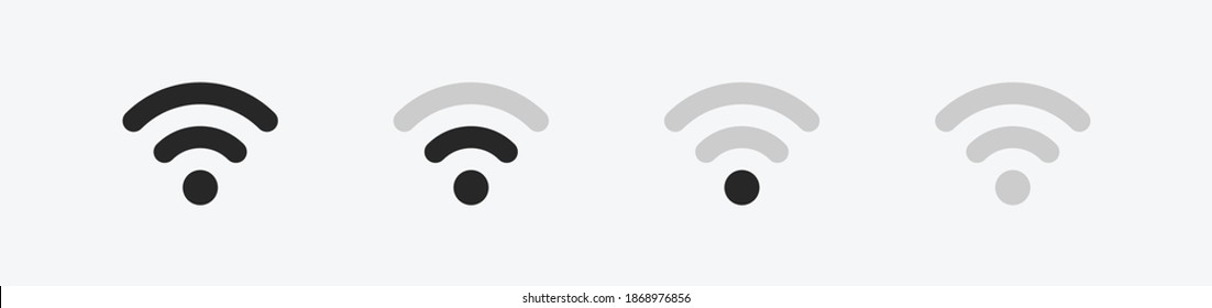 Wi-fi wireless icon. Internet Connection wi-fi signal. Set wi-fi icons 1. Vector illustration EPS10	
