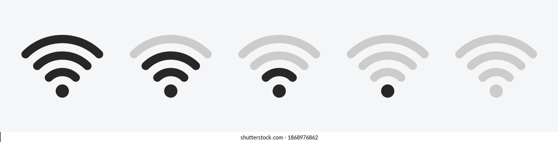 Wi-fi wireless icon. Internet Connection wi-fi signal. Set wi-fi icons 1. Vector illustration EPS10	