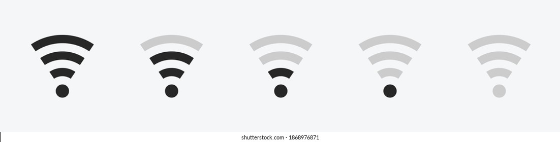 Wi-fi wireless icon. Internet Connection wi-fi signal. Set wi-fi icons 1. Vector illustration EPS10	