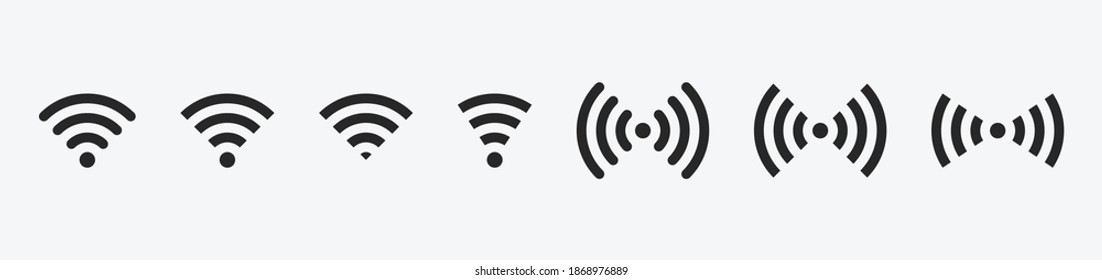 Wi-fi wireless icon. Internet Connection wi-fi signal. Set wi-fi icons 1. Vector illustration EPS10	