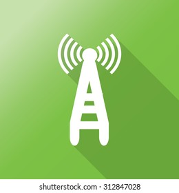 wifi & wireless icon with long shadow.