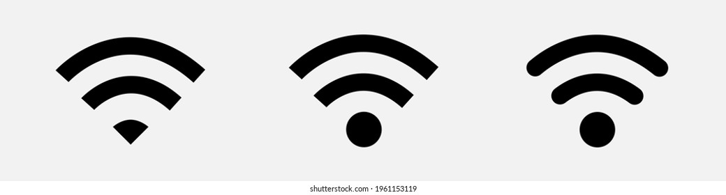 Wi-Fi Wireless Symbol. Wi-Fi-Wireless-Signalsymbol, Vektorgrafik für Webdesign EPS10