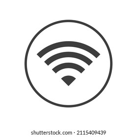 Wireless-Symbol, Vektorgrafik schwarz 