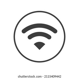 Wifi wireless icon vector black color 