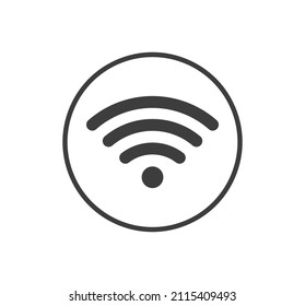 Wireless-Symbol, Vektorgrafik schwarz 