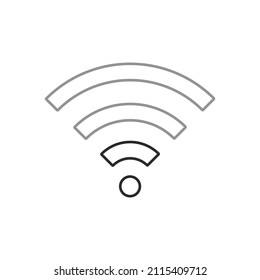Wireless-Symbol, Vektorgrafik schwarz 