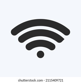 Icono inalámbrico Wifi de color negro vector 