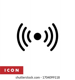Wi-fi and wireless icon vector isolated on white background