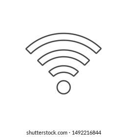 Wifi Or Wireless Icon,internet Network Storke Outline Icon Illustration Vector