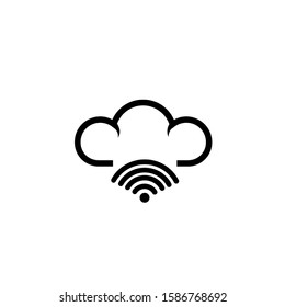 wifi or wireless icon,internet network storke outline icon illustration vector