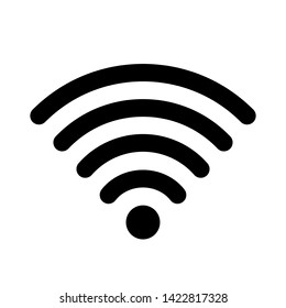 Wi-Fi wireless internet icon for interface design. Wifi icon, symbol, icon isolated on white background.