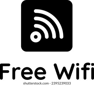 Icono de conexión Wi-Fi de la red inalámbrica a internet, vector aislado negro sobre fondo blanco.