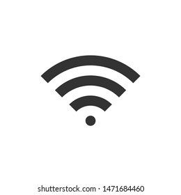 Wi-Fi wireless internet network symbol icon isolated. Flat design. Vector Illustration
