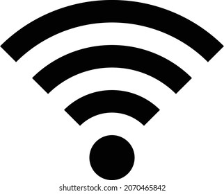 Wifi wireless internet signal flat icon. Representation of an Internet connection.
