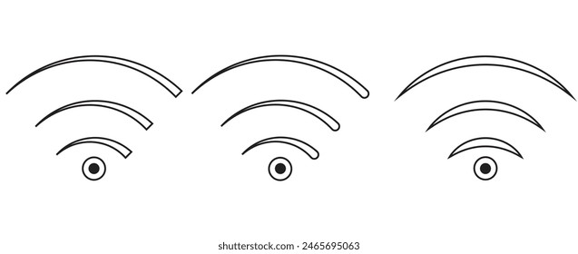 Wifi wireless internet signal flat icon for apps. Wi-Fi icon. wifi vector design. Wireless and wifi icon or wi-fi icon sign for remote internet access, internet connection.