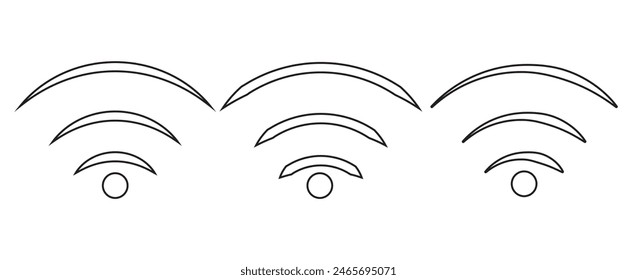 Wifi wireless internet signal flat icon for apps. Wi-Fi icon. wifi vector design. Wireless and wifi icon or wi-fi icon sign for remote internet access, internet connection.