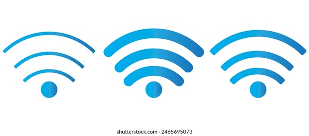 Icono plano de la señal de Internet inalámbrico Wifi para los App. Icono Wi-Fi. diseño de Vector wifi. Icono inalámbrico y wifi o señal de icono wi-fi para acceso a Internet remoto, conexión a Internet.