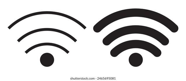 Wifi wireless internet signal flat icon for apps. Wi-Fi icon. wifi vector design. Wireless and wifi icon or wi-fi icon sign for remote internet access, internet connection.