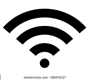 Wifi wireless internet signal flat icon	