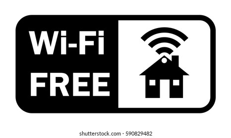 Wifi wireless internet signal flat icon	