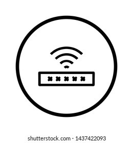 Wifi, wireless, internet signal icon logo template