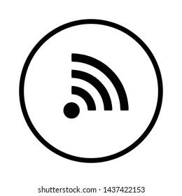 Wifi, wireless, internet signal icon logo template