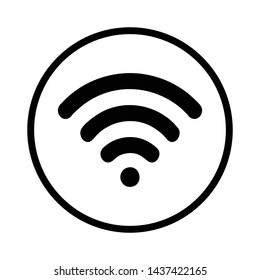 Wifi, wireless, internet signal icon logo template