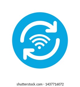 Wifi, wireless, internet signal icon logo template