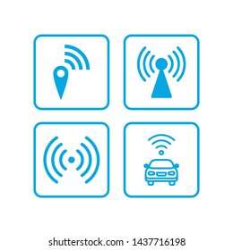 Wifi, wireless, internet signal icon logo template