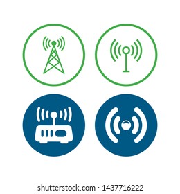 Wifi, wireless, internet signal icon logo template