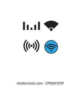 Wifi wireless internet signal or isp hotspot connection flat icon for apps