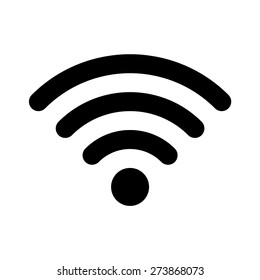 Wifi wireless internet signal or isp hotspot connection flat icon for apps