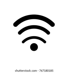wifi and wireless line icon or sign for remote internet access.Podcast vector symbol.