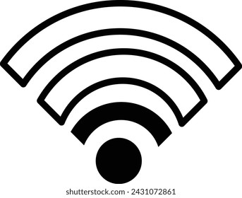 wifi línea inalámbrica icono vector diseño plantilla ilustración con trazo editable