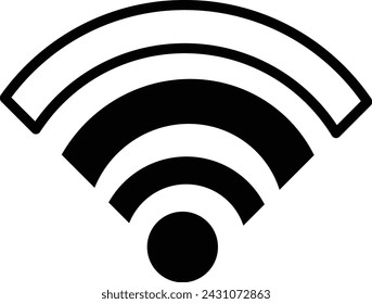 wifi wireless line icon vector design template ilustration with editable stroke