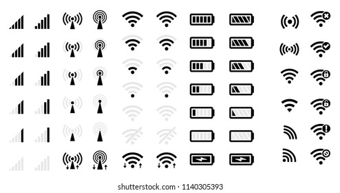 77 Wifi medium strength signal interface icon Images, Stock Photos ...