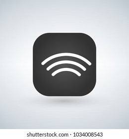 Wifi Wireless Network icons over app button. vector illustration.