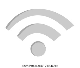 Wifi wireless network sign vector cartoon illustration isolated on white background.