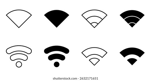 wifi, wireless, networking icon set