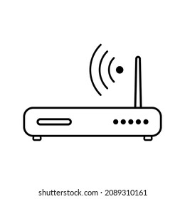 WI-FI wireless router, wireless data technology, isolated on white background