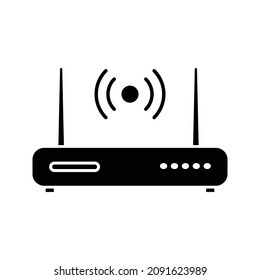 WI-FI wireless router, wireless data technology, isolated on white background
