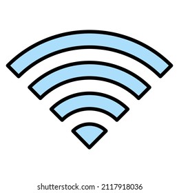 Wi-fi wireless router internet technology doodle vector illustration
