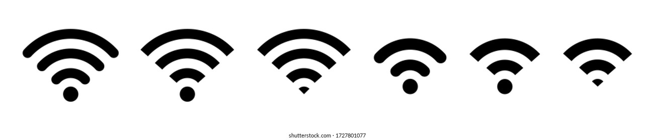 Wifi, wireless and signal connect. Vector isolated icon and signs. Internet connection concept. Stock vector. EPS 10