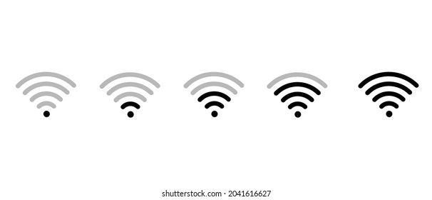 Wi-Fi wireless signal vector icon set