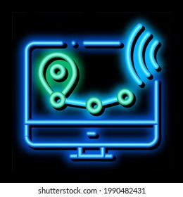 Wi-Fi Wireless Surveillance Voice Control neon light sign vector. Glowing bright icon sign. transparent symbol illustration