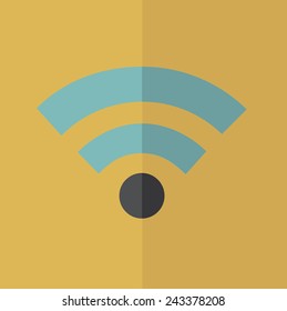 Concepto de vector de la tecnología inalámbrica Wifi Online Newwork
