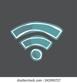 Wifi Wireless Technology Online Network Icon Vector Concept