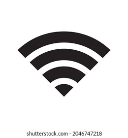 Wifi wireless vector black icon